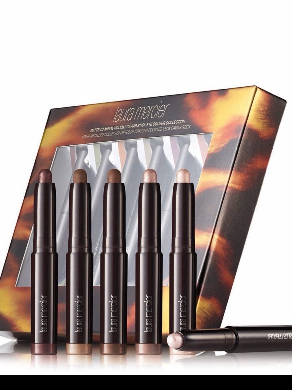 Laura Mercier Matte-to-Metal Holiday Caviar Stick Eye Colour 6-Piece Set NIB